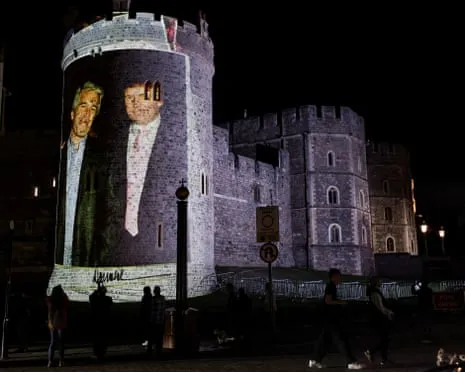 Four People Taken into Custody After Pictures of Donald Trump and Jeffrey Epstein Projected on Royal Windsor Castle