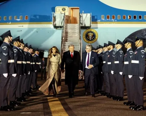 US President Trump Arrives in UK for Second State Visit As Demonstrations Gather in Windsor