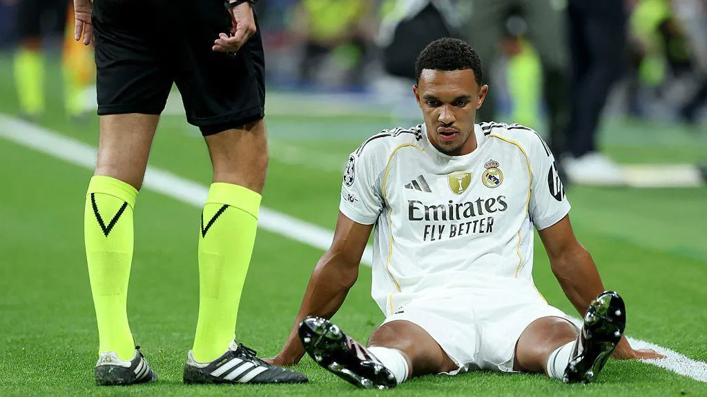 The English defender suffers early injury in Real Madrid Champions League tie