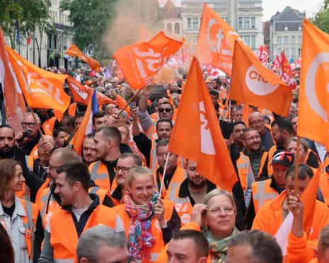 Countrywide Protest Demonstrations Draws Vast Numbers Taking to the Streets In France